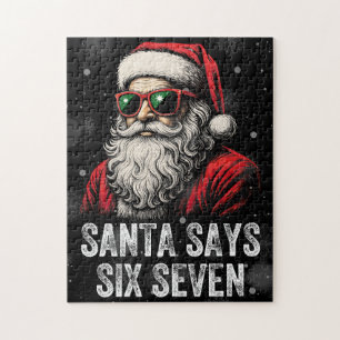 67 Meme Funny Santa Says Six Seven Christmas Jigsaw Puzzle
