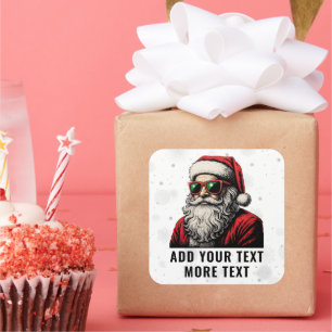 67 Meme Funny Santa Says Six Seven Christmas Square Sticker