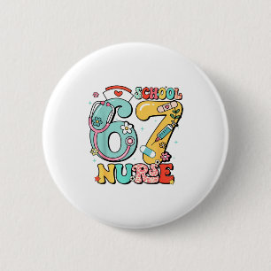 67 Meme Funny School Nurse Six Seven Meme 6 Cm Round Badge