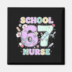 67 Meme Funny School Nurse Six Seven Meme Boys Gir Magnet