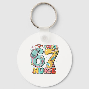 67 Meme Funny School Nurse Six Seven Meme Key Ring