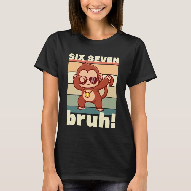 67 Meme Funny Six Seven Bruh Kids Boys Girls Dabbi T-Shirt (Front)