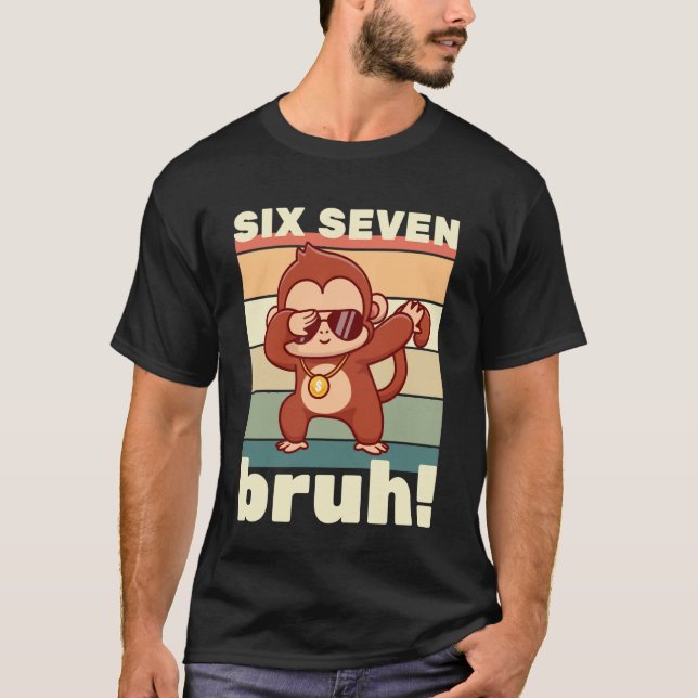 67 Meme Funny Six Seven Bruh Kids Boys Girls Dabbi T-Shirt (Front)