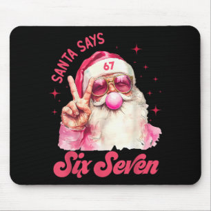 67 Meme Funny Six Seven Christmas 6-7 Meme Santa 6 Mouse Pad