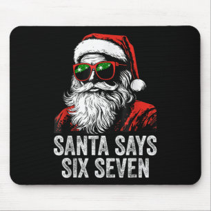 67 Meme Funny Six Seven Christmas 6-7 Meme Santa 6 Mouse Pad