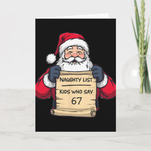 67 Meme Funny Six Seven Christmas For Men Women Ki Card