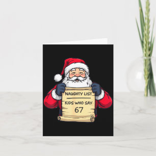 67 Meme Funny Six Seven Christmas For Men Women Ki Card