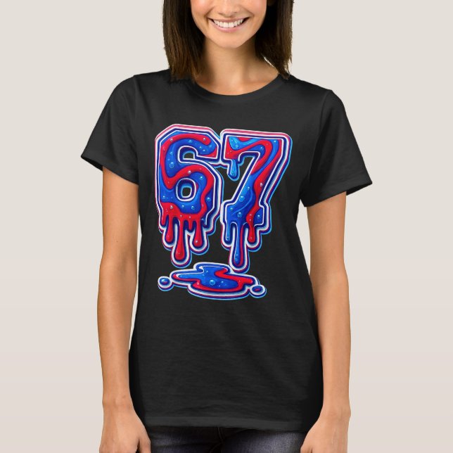 67 Meme Funny Six Seven For Boys And Girls Cool  T-Shirt (Front)