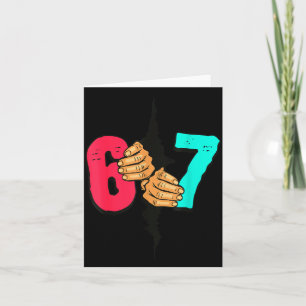 67 Meme Funny Six Seven Gen Alpha Slang Xmas 6 7 H Card