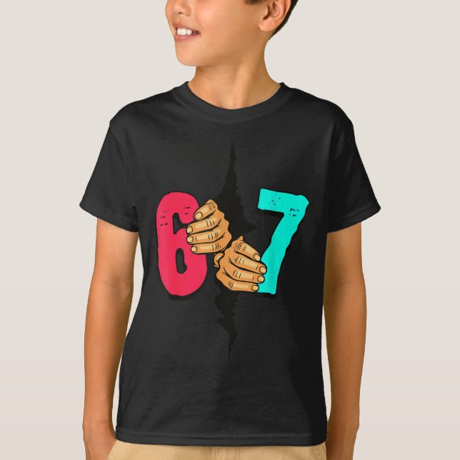 67 Meme Funny Six Seven Gen Alpha Slang Xmas 6 7 H T-Shirt (Front)