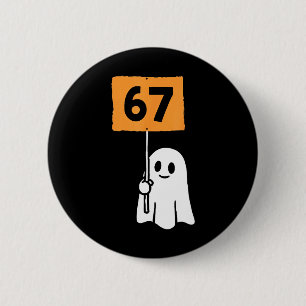 67 Meme Funny Six Seven Halloween  6 Cm Round Badge