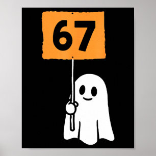 67 Meme Funny Six Seven Halloween Poster