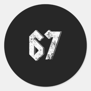 67 Meme Funny Six Seven Meme 6 7 Classic Round Sticker