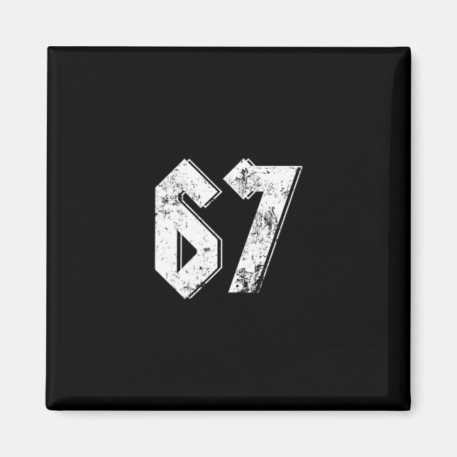 67 Meme Funny Six Seven Meme 6 7  Magnet (Front)