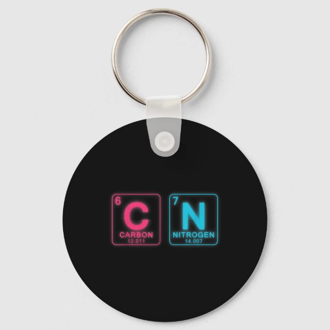 67 Meme Funny Teacher Science Periodic Table 6 7 B Key Ring (Front)