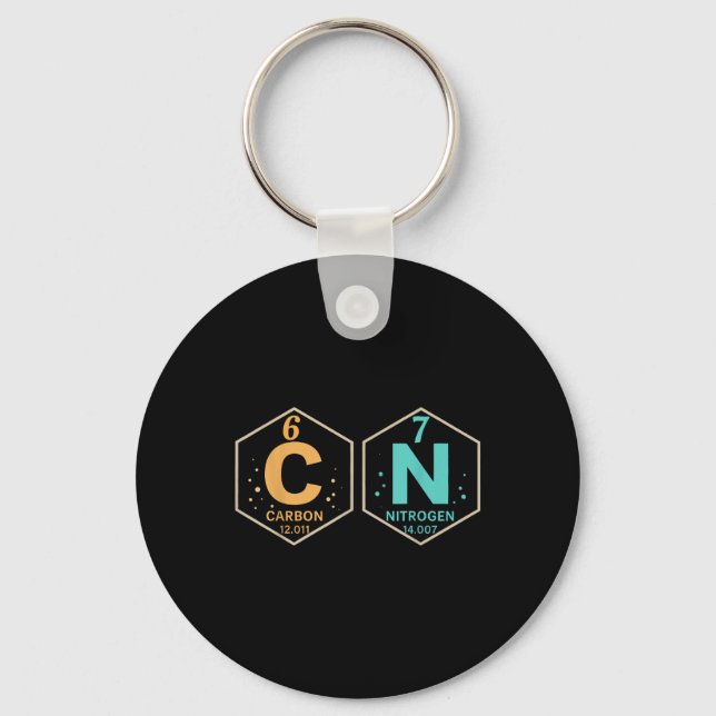 67 Meme Funny Teacher Science Periodic Table Retro Key Ring (Front)