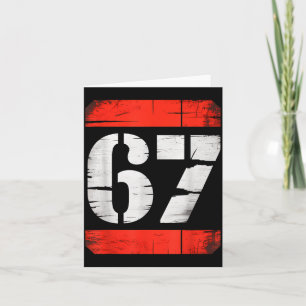 67 Meme Gen Alpha Six Seven 6 7 Boys Tweens Kids Card