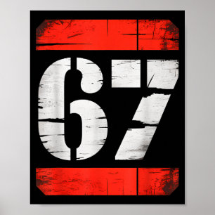 67 Meme Gen Alpha Six Seven 6 7 Boys Tweens Kids Poster