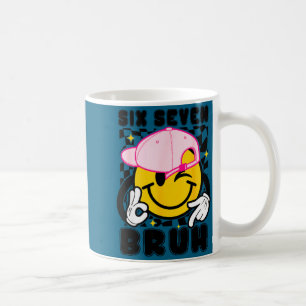 67 meme gen alpha slang 6 7 six seven bruh boys coffee mug