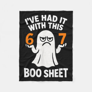 67 Meme Halloween Costume 6 7 Funny Boo Sheet Six Fleece Blanket