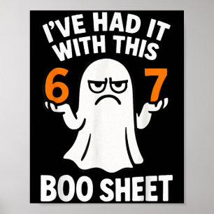 67 Meme Halloween Costume 6 7 Funny Boo Sheet Six  Poster