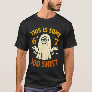 67 Meme Halloween Costume 6 7 Funny Boo Sheet Six T-Shirt