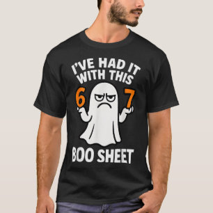 67 Meme Halloween Costume 6 7 Funny Boo Sheet Six T-Shirt