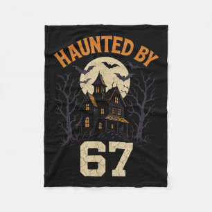 67 Meme Halloween Costume Haunted By 6-7 Brainrot Fleece Blanket