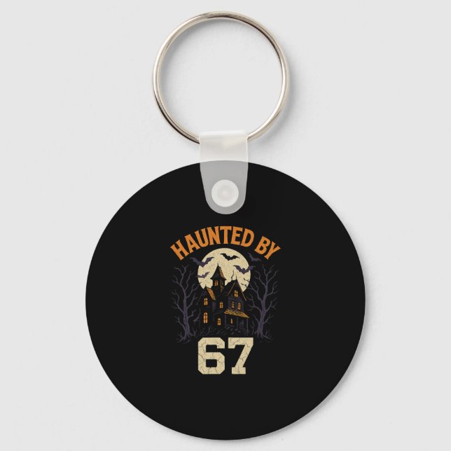 67 Meme Halloween Costume Haunted  Key Ring (Front)