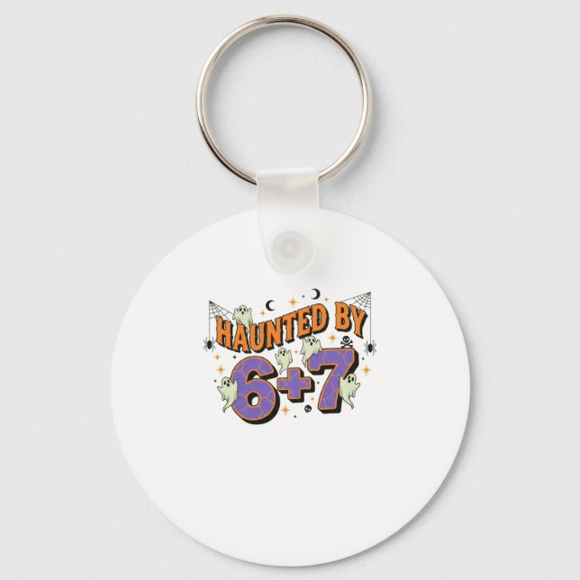 67 Meme Halloween Costume Haunted  Key Ring (Front)