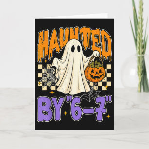 67 Meme Halloween Haunted- Funny Ghost And Pumpkin Card