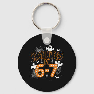 67 Meme Halloween Haunted– Funny Ghost And Pumpkin Key Ring