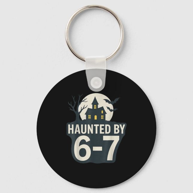 67 Meme Halloween House Soky - Six Seven Gen Alpha Key Ring (Front)