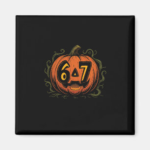 67 Meme Halloween Pumpkin - Six Seven Gen Alpha Z Magnet