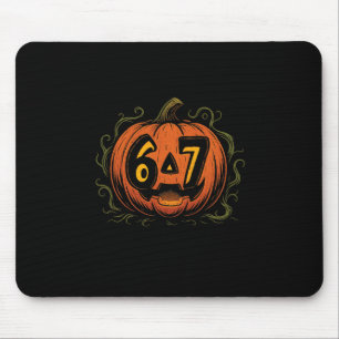 67 Meme Halloween Pumpkin - Six Seven Gen Alpha Z  Mouse Pad