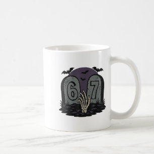 67 Meme Halloween Skeleton Spooky - Six Seven Gen Coffee Mug