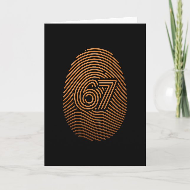 67 Meme Hidden Fingerprint Gen Z Alpha 6 7 1  Card (Front)