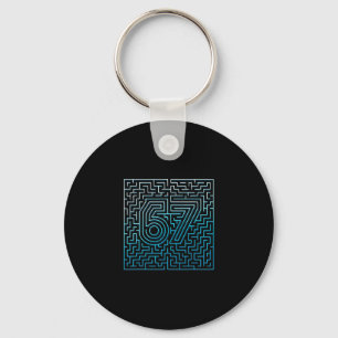 67 Meme Hidden Maze Gen Z Alpha 6 7 Key Ring