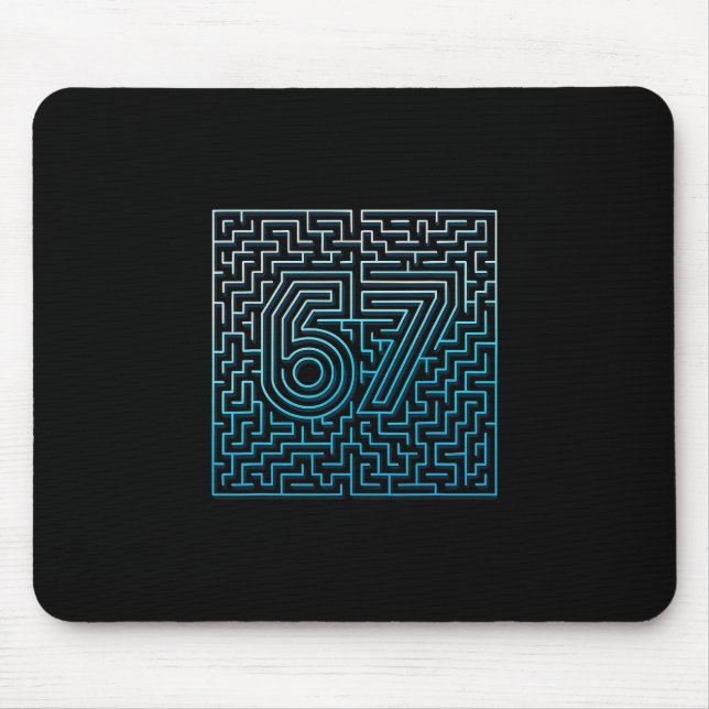 67 Meme Hidden Maze Gen Z Alpha 6 7  Mouse Pad (Front)