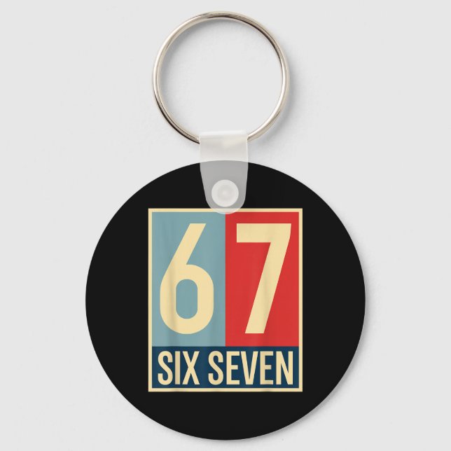 67 Meme Hope Poster Style  Key Ring (Front)