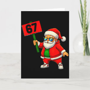 67 Meme Humor 6-7 Funny Six Seven Christmas Card