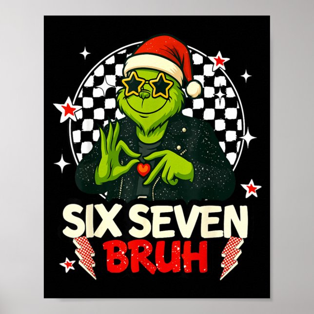 67 Meme Humor 6-7 Funny Six Seven Christmas  Poster (Front)