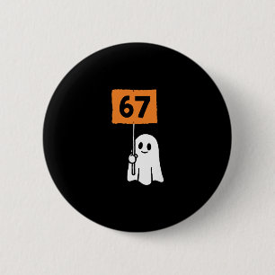 67 Meme Humor 6-7 Funny Six Seven Halloween 6 Cm Round Badge