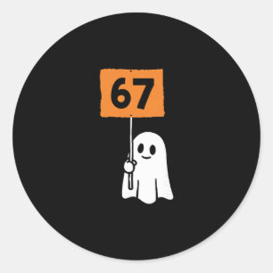 67 Meme Humor 6-7 Funny Six Seven Halloween Classic Round Sticker