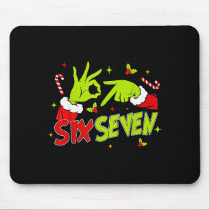 67 Meme Humour 6-7 Funny Six Seven Christmas Mouse Pad