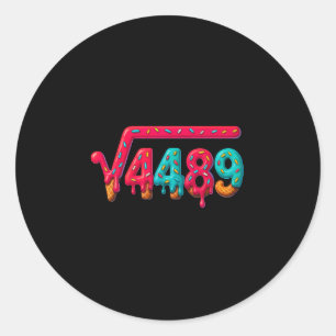 67 Meme Ice Cream Drip Square Root 4489 Gen Alpha  Classic Round Sticker