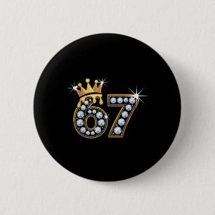 67 Meme Luxury Crown Drip Elegant Royal Six Seven 6 Cm Round Badge