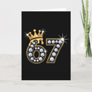 67 Meme Luxury Crown Drip Elegant Royal Six Seven Card