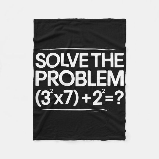67 Meme Math Funny Six Seven Teacher Brainrot Joke Fleece Blanket (Front)