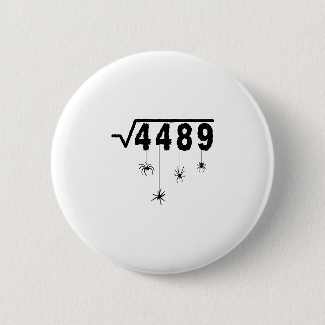 67 Meme Math Teacher 6 7 Halloween Spiders Square  Cm Round Badge (Front)